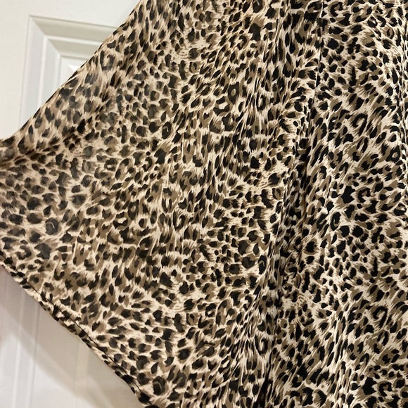 JBS LTD Animal Print Cheetah Leopard Wrap Chiffon Lined Dress Size 24W - Picture 8 of 9